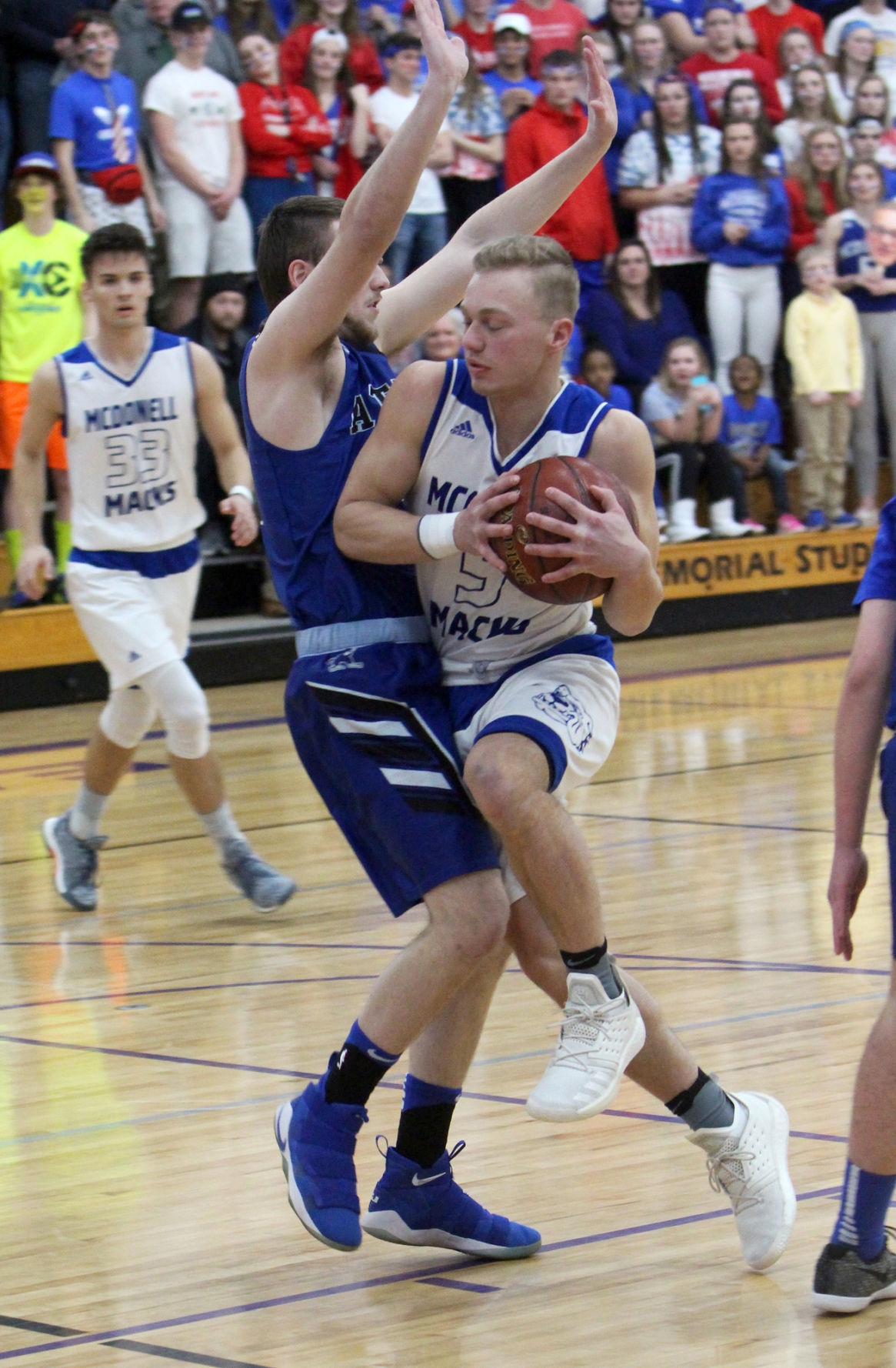 Athens vs McDonell boys basketball at Eau Claire Memorial 3-7-19